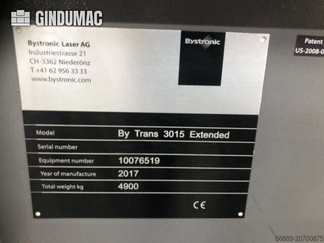 Máquina de corte por láser de CO2 Bystronic Bysprint Pro 2015