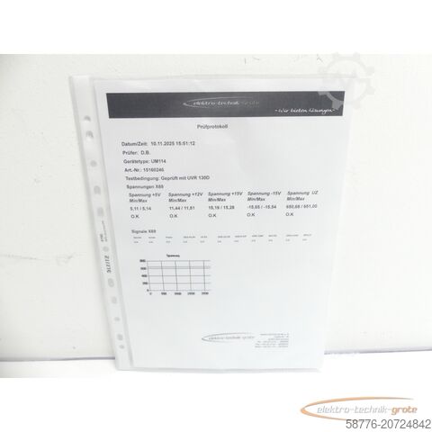 Componente Heidenhain Heidenhain UM 114 ID 325 005-12 SN15160246 im Austausch (Exchange)