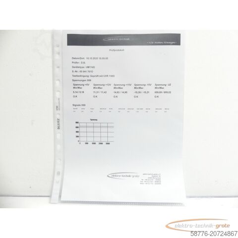 Heidenhainova komponenta Heidenhain UM 114D ID671 288-01 SN65641701D generalüberholt mit 3 Mon. Gewährl.