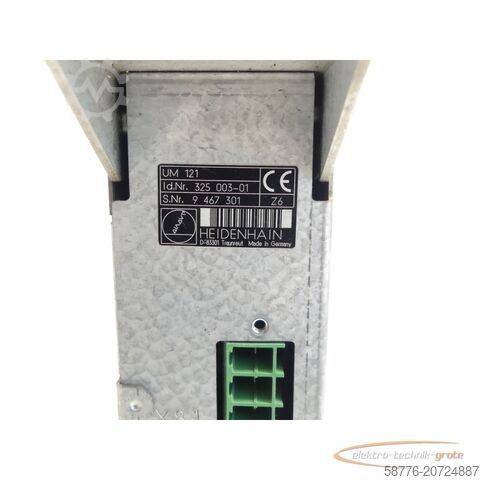 Heidenhainova komponenta Heidenhain UM 121 . 325 003-01 generalüberholt mit 3 Monaten Gewährleistung SN:9467301 im Austausch (Exchange)