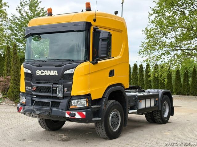 واحد کشنده استاندارد SCANIA 450 XT 4x4 Euro 6 SZM Kipphydraulik Blatt / Luft