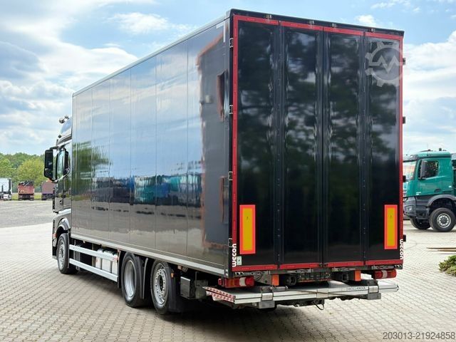 کامیون جعبه‌ای MERCEDES-BENZ Actros 2551 6x2 Koffer mit Laderampe