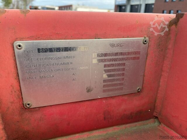 Burg BPO 12 27 CCXGX 00 20/30 FT Chassis / BPW Axles...