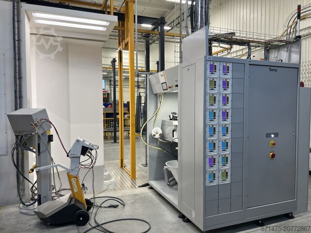 Linha automática de pintura a pó AABO-IDEAL + GEMA