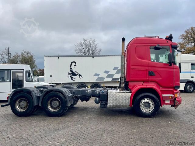 Fahrgestell mit Fahrerhaus Scania R580 V8 6x4,RETARDER, FULL SPRING! hub reducti...