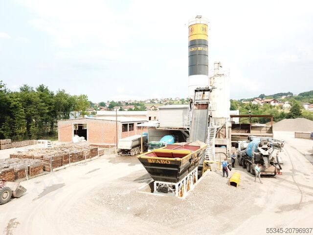 Stationary concrete mixing plant FABO Concrete Mixing Plant 60 m3 Concrete Mixing Plant