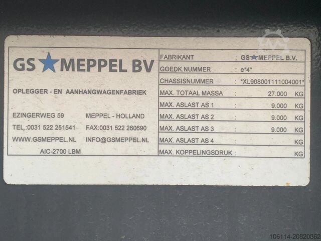 Konttikuljetukset GS Meppel 27 ton / dubbele banen.
