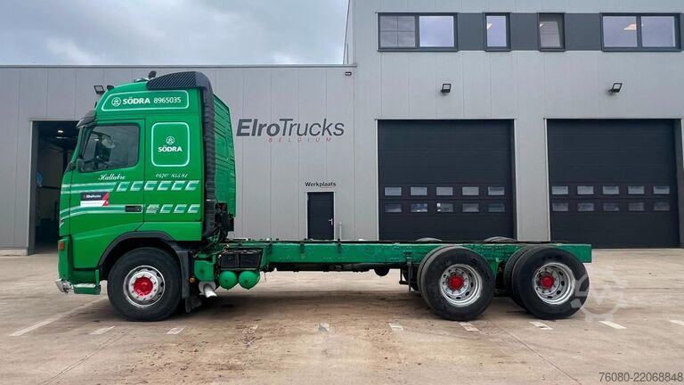 Chassis med førerhus Volvo FH 520 (6X4 / LONG CHASSIS / FRONT STEEL)