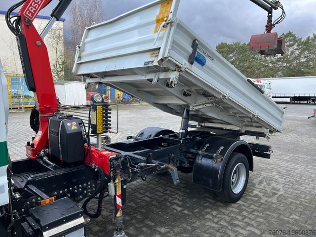 Autoutilitară basculantă trilaterală FUSO 7 C 15 Kipper Kran Greifer