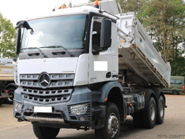Camion basculante trilateral MERCEDES-BENZ 3343 Arocs 4 Allrad 6x6 MEILLER  Only 39.000 Km