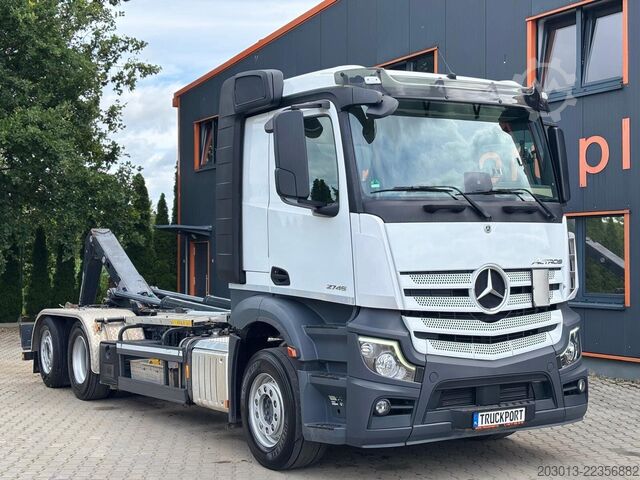 रोल-ऑफ टिपर ट्रक MERCEDES-BENZ Actros 2745 6x2 Abrollkipper Meiller RS2170