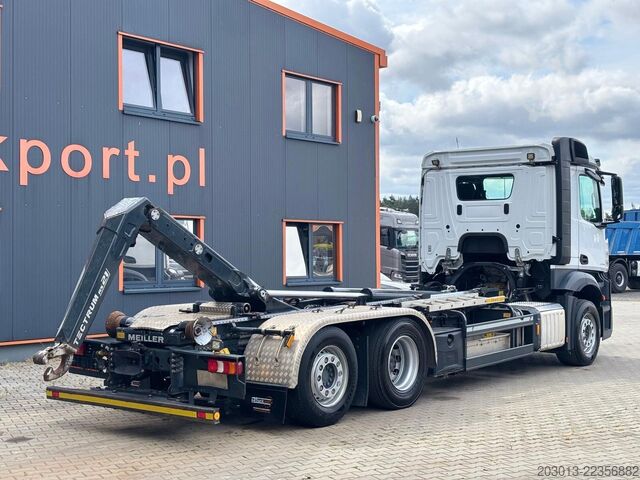 रोल-ऑफ टिपर ट्रक MERCEDES-BENZ Actros 2745 6x2 Abrollkipper Meiller RS2170