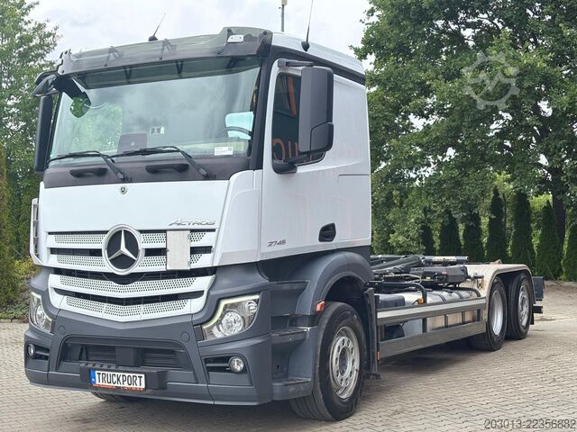 रोल-ऑफ टिपर ट्रक MERCEDES-BENZ Actros 2745 6x2 Abrollkipper Meiller RS2170