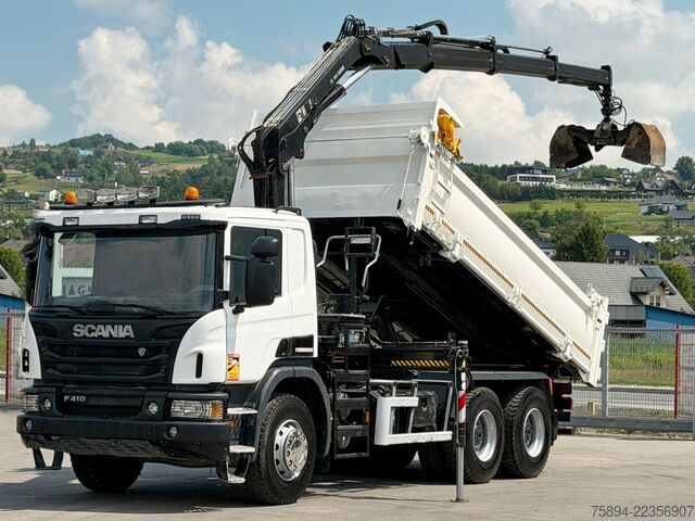 Kamionska dizalica SCANIA P 410 Kipper 5,05m * KRAN/FUNK + BORDMATIC *6x4