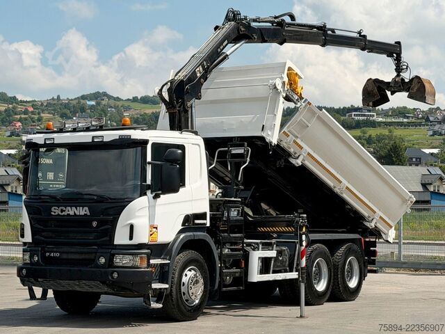 Kamionska dizalica SCANIA P 410 Kipper 5,05m * KRAN/FUNK + BORDMATIC *6x4