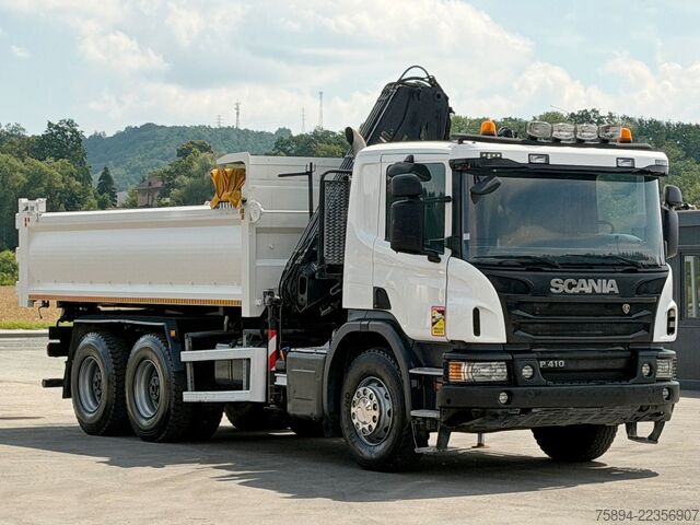 Kamionska dizalica SCANIA P 410 Kipper 5,05m * KRAN/FUNK + BORDMATIC *6x4