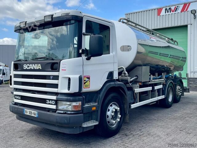 Tanker truck Scania G 114 - 340  FOOD TANK RETARDER,  HYDRAULIC, PTO