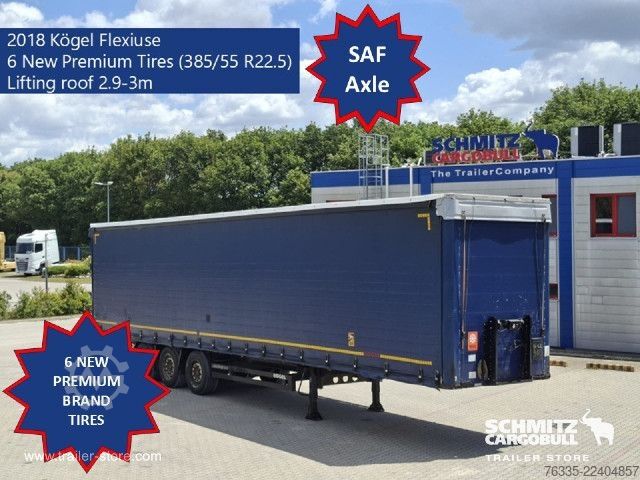 Gjysmërimorkio e hapur me mushama Kögel Curtainsider Mega