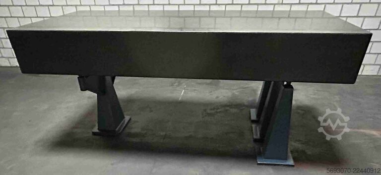 Mesa de inspección, mesa de medición, placa de medición Hartgestein Messplatte Granit  2000x1000x250 mm incl. Gestell