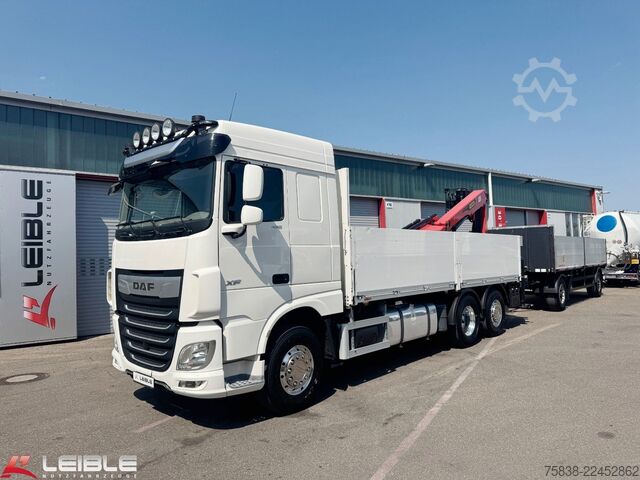 Tovornjak s ploščadjo DAF XF 480*Palfinger Kran*Lift/Lenkachse*394 TKM*
