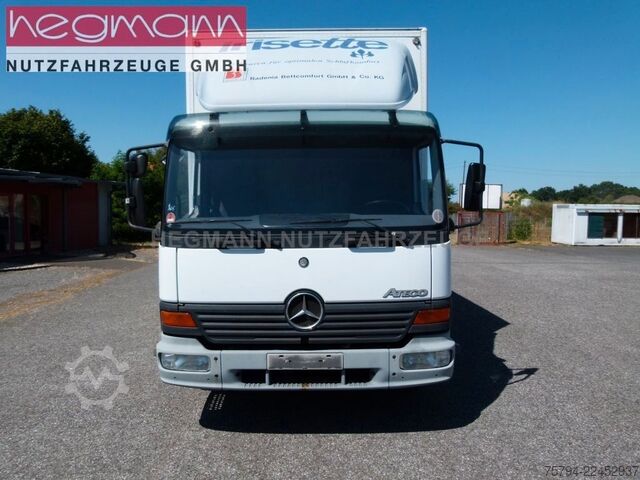 Flutningsbíll með segldúk MERCEDES-BENZ Atego 817, Alu-Koffer LBW, AHK, DE.