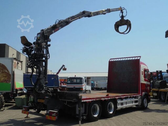 נגרר פלטפורמה Scania R730 V8 + Euro 5 + Loglift 115Z + 6X4