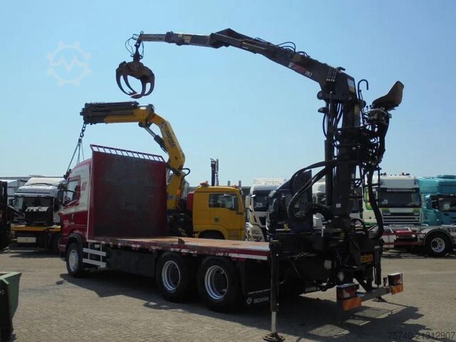 נגרר פלטפורמה Scania R730 V8 + Euro 5 + Loglift 115Z + 6X4