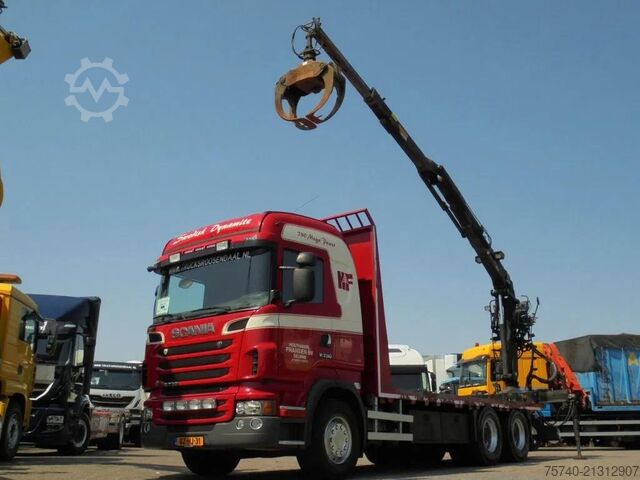 נגרר פלטפורמה Scania R730 V8 + Euro 5 + Loglift 115Z + 6X4