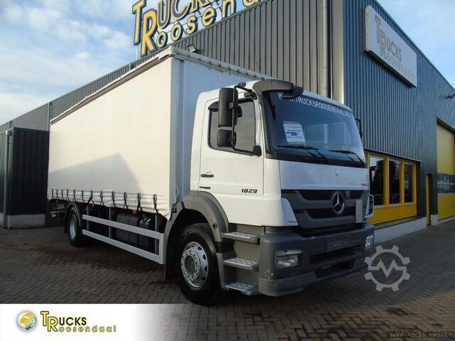 Curtain sided Mercedes-Benz Axor 1829 + euro 5 + lift + manual