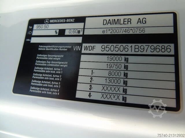 Lona deslizante Mercedes-Benz Axor 1829 + euro 5 + lift + manual