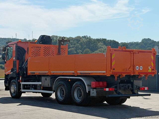 Kamyon üzerine monteli vinç RENAULT C 430 *KIPPER 6,45m*HIAB 144 BS-3 HIDUO/FUNK*6x4