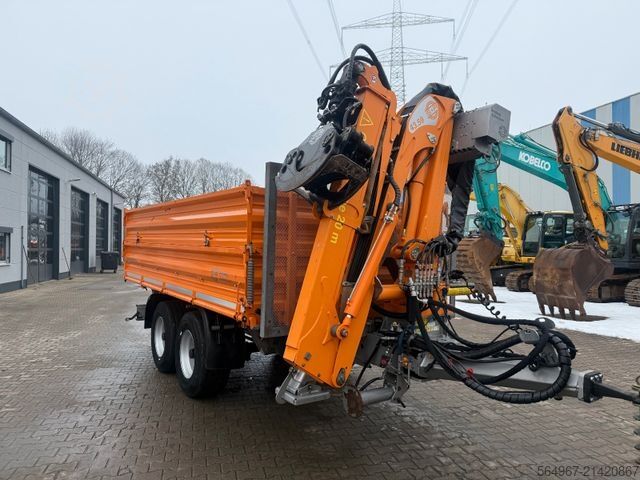 Tresidigt tippvagnssläp  Schlang & Reichardt Unimog Krananhänger 80 km/h