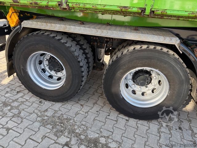 Tresidig tippbil SCANIA G450 Kipper Kran Atlas 206.3E AHK Bordmatic FUNK