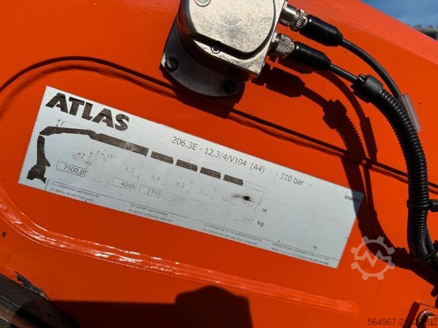 Tresidig tippbil SCANIA G450 Kipper Kran Atlas 206.3E AHK Bordmatic FUNK