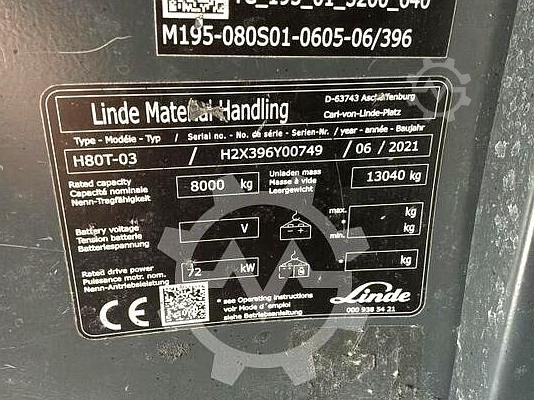 Carretilla elevadora Linde H 80 T (396)