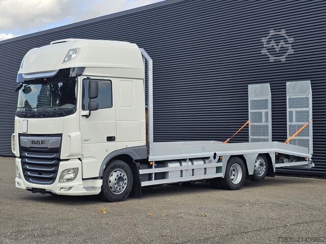 Biltransport skåpbil DAF XF 450 / OPRIJ - MACHINE TRANSPORT / 6x2
