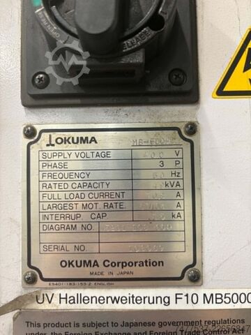 Horisontalt bearbejdningscenter Okuma MB500