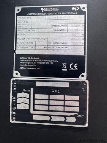 Empilhador manual EP ES16-16WA