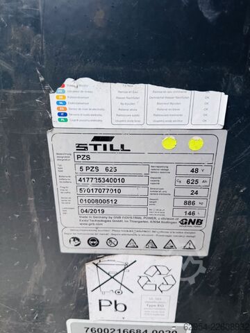 Bateria de acionamento GNB 48V Batterie 625 AH Bj.2019 Kapazität 88%