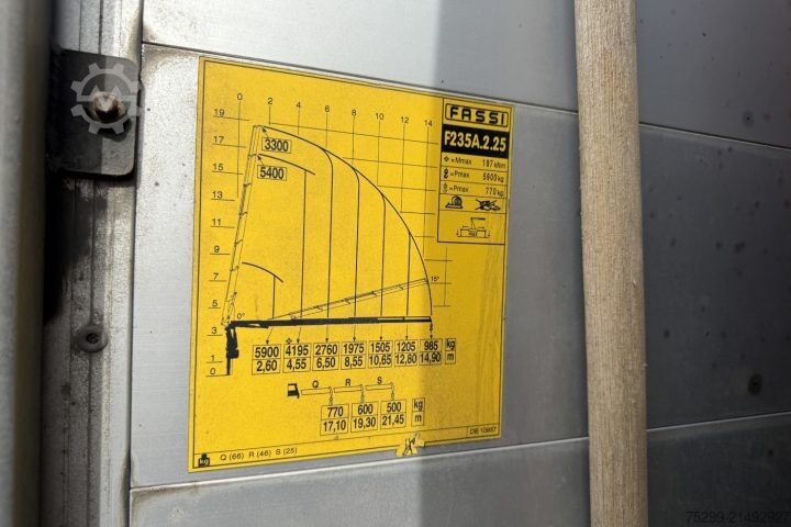 Kravas automašīnai uzstādīts celtnis Volvo FE-320 6x2R Fassi 235 5-Fach