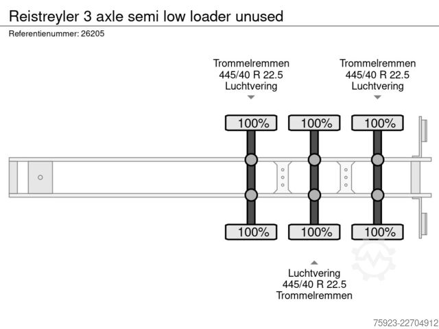 半低装载机 Reistreyler 3 axle semi low loader unused