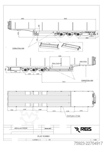 半低装载机 Reistreyler 3 axle semi low loader