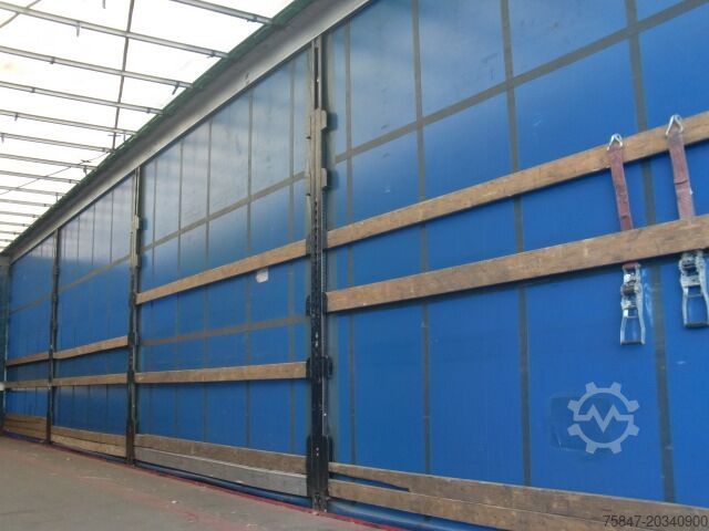 Remolque con plataforma y lona Krone SDP 27 Mega Liftachse Hubdach