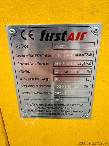 Compresor de aire de tornillo FirstAIR FAS37  