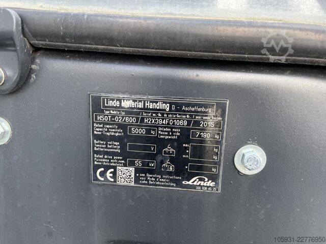 Nestekaasun trukit Linde H50T-02/600