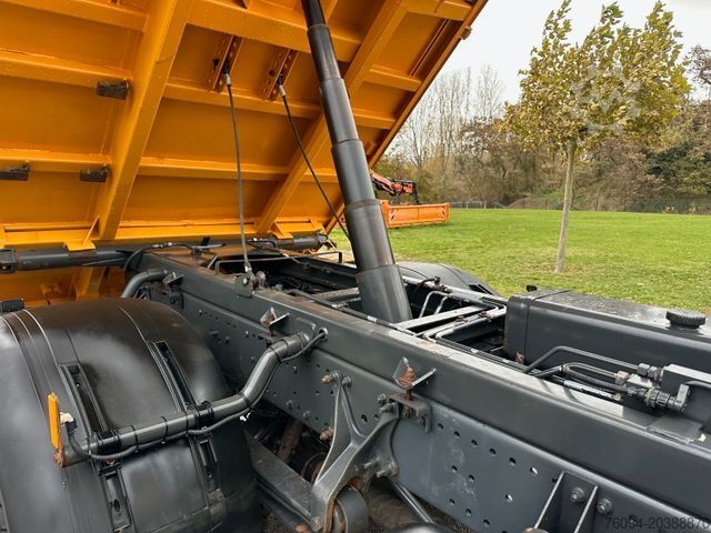 Camión volquete trilateral MERCEDES-BENZ Axor 1833 4x4 Kipper MEILLER AHK