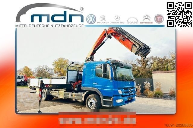Düz kasa kamyon MERCEDES-BENZ Atego 1629 4x2 Pritsche ausziehbar KRAN 23m FUNK