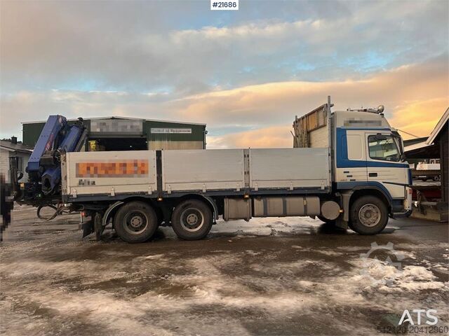 Volvo FM12 Globetrotter 6x4 crane truck w/ rear mounted