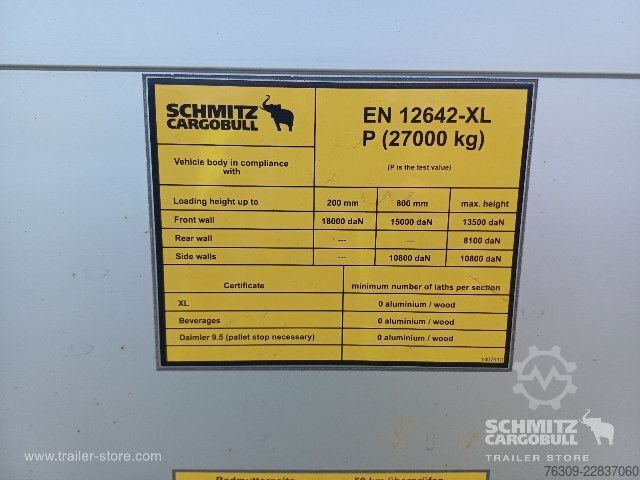 幌付きオープンセミトレーラー Schmitz Cargobull Curtainsider Mega Getränke