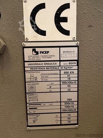 STANZMASCHINE FICEP 604 N FICEP 
